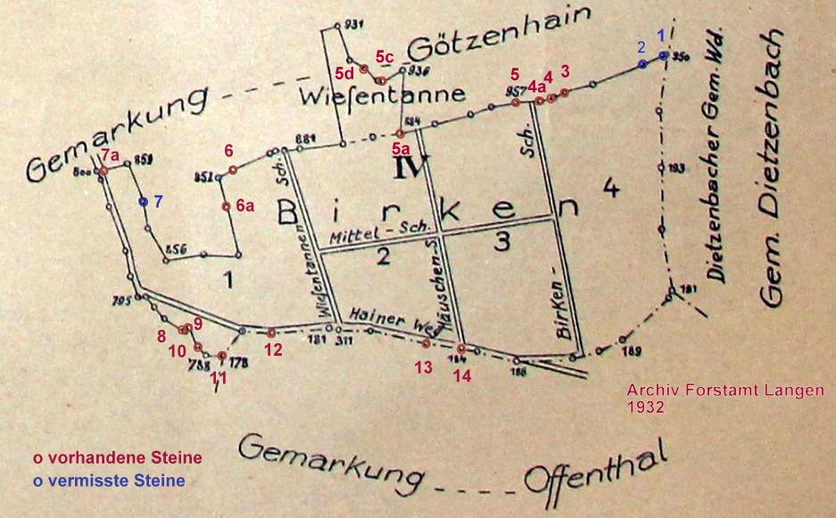 Forstkarte von 1932